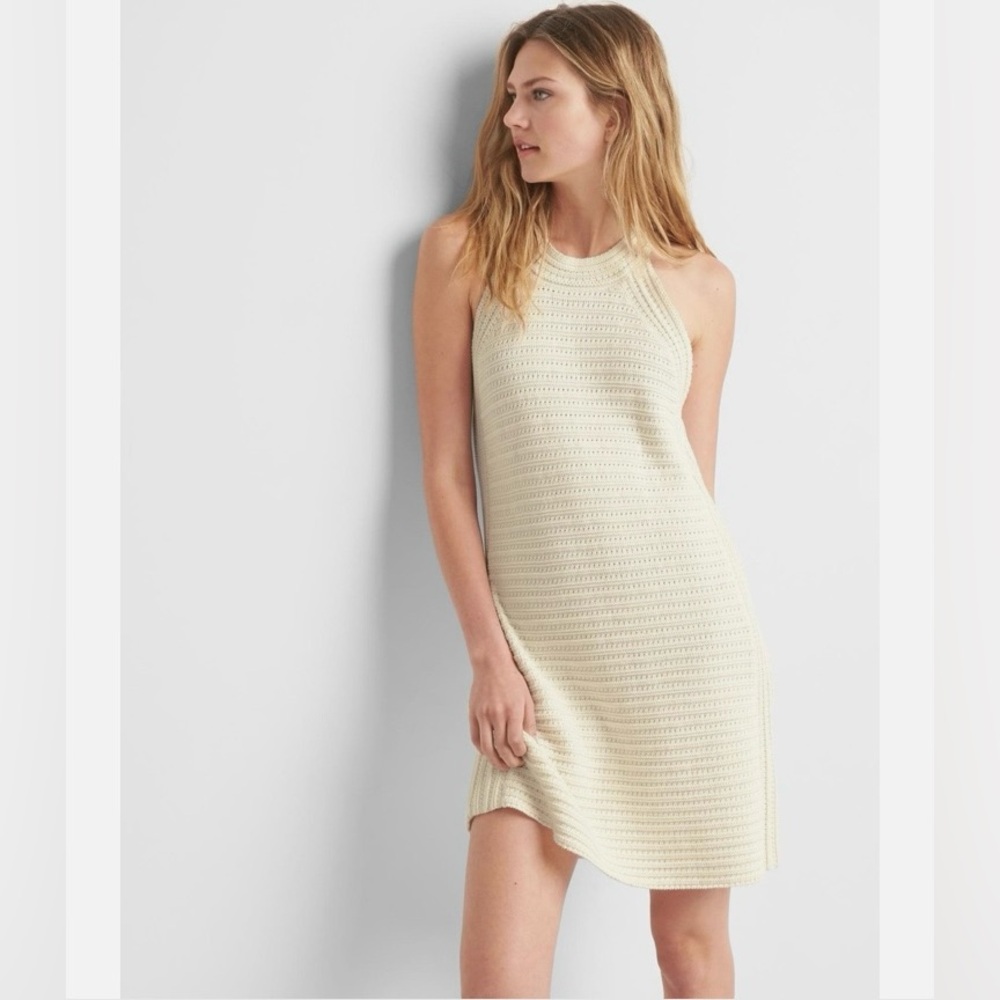 GAP | Crochet Cream Cotton Sweater Dress Size Large